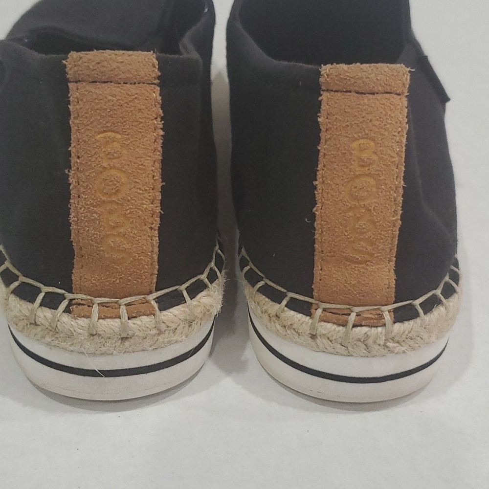 Skechers BOBS breeze memory foam platform espadrilles black size 8.5 - Picture 4 of 8